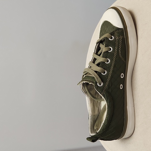 Women's, Olive/Khaki Green Quilted Keen Sneakers - Picture 5 of 12